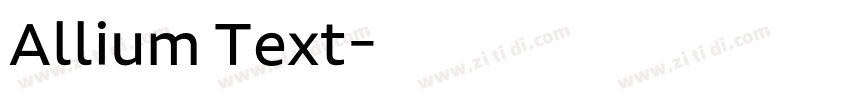 Allium Text字体转换